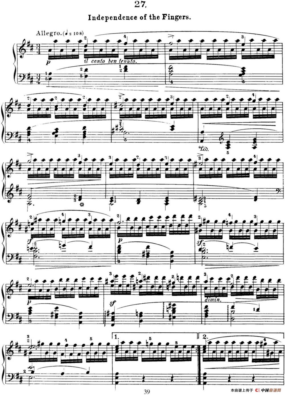 50首车尔尼Op.740钢琴手指灵巧技术练习曲（NO.27）(1)_C740_页面_098.jpg