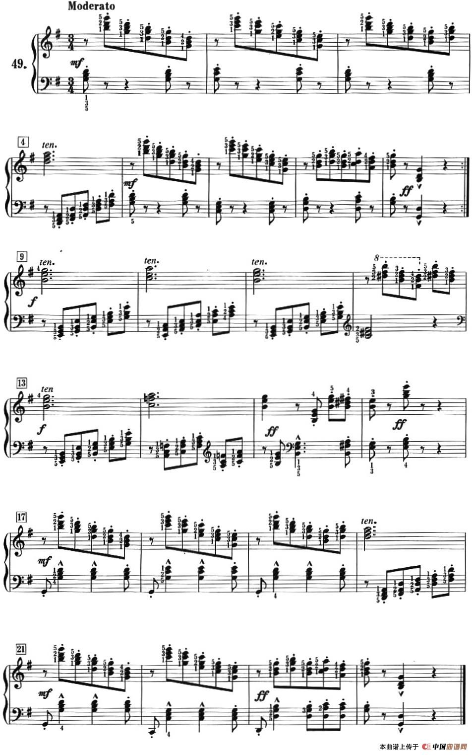 50首莱蒙钢琴练习曲 作品37（NO.49）(1)_Lemoine_页面_66.jpg
