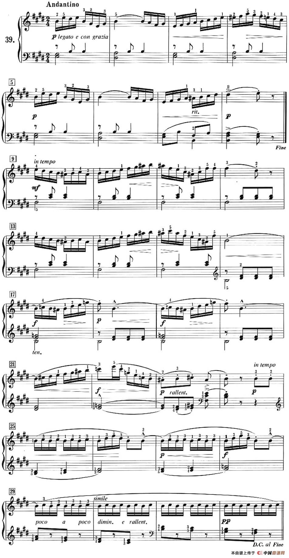50首莱蒙钢琴练习曲 作品37（NO.39）(1)_-Lemoine_页面_51.jpg