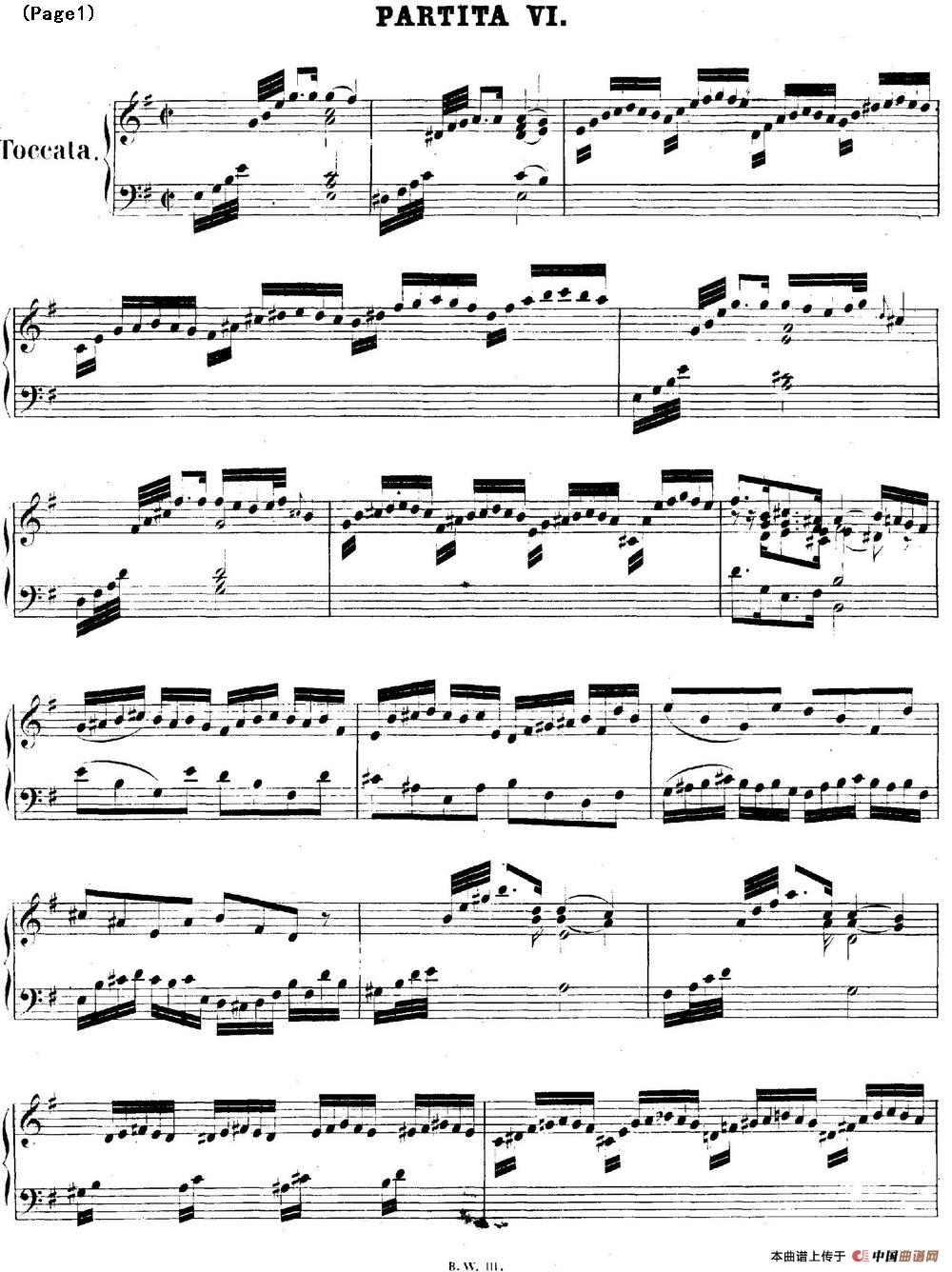 帕蒂塔6首德国组曲（No.6 e小调 巴赫 Partita e Minor BWV 830）(1)_BWV0830_页面_01.jpg