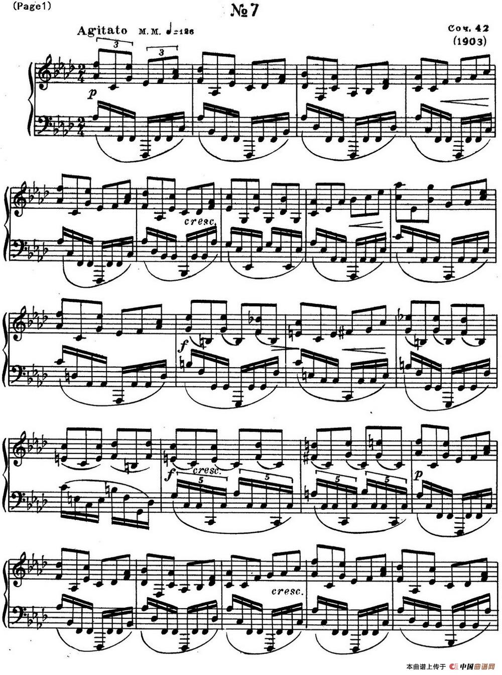 斯克里亚宾8首钢琴练习曲 Op42（No.7 Alexander Scriabin Etudes）(1)_Scriabin Etude Op.42 No.7_页面_1.jpg