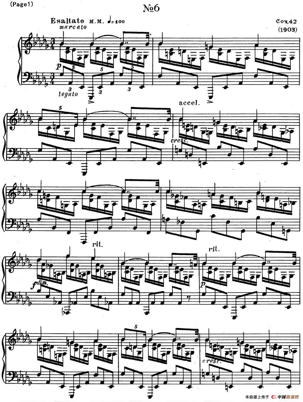 斯克里亚宾8首钢琴练习曲 Op42（No.6 Alexander Scriabin Etudes）(1)_Scriabin Etude Op.42 No.6_页面_1.jpg
