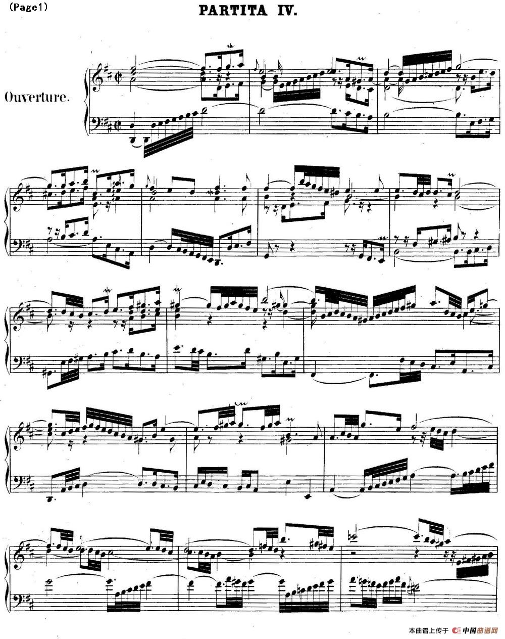 帕蒂塔6首德国组曲（No.4 D大调 巴赫 Partita D Major BWV 828）(1)_BWV0828_页面_01.jpg