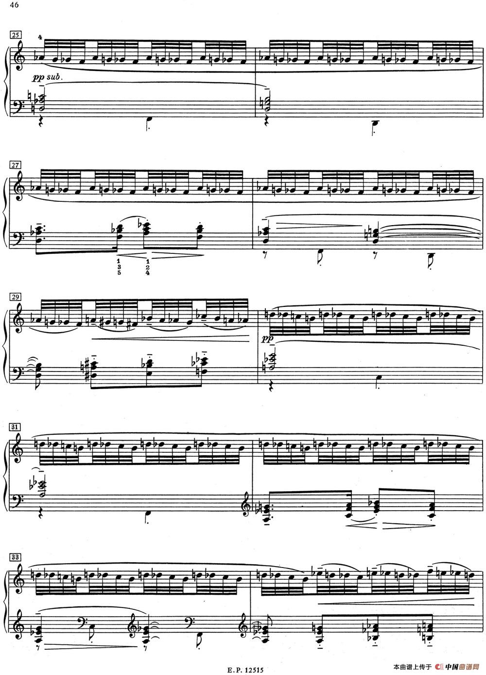 德彪西12首钢琴练习曲（7 半音阶练习v1.0 degrés chromatiques）(1)_7 Pour les degres chromatiques_页面_3.jpg