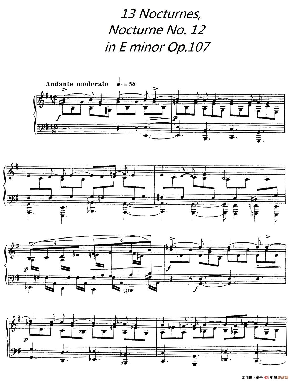 13 Nocturnes, Nocturne No. 12 in E minor （Op.107）(1)_001.jpg