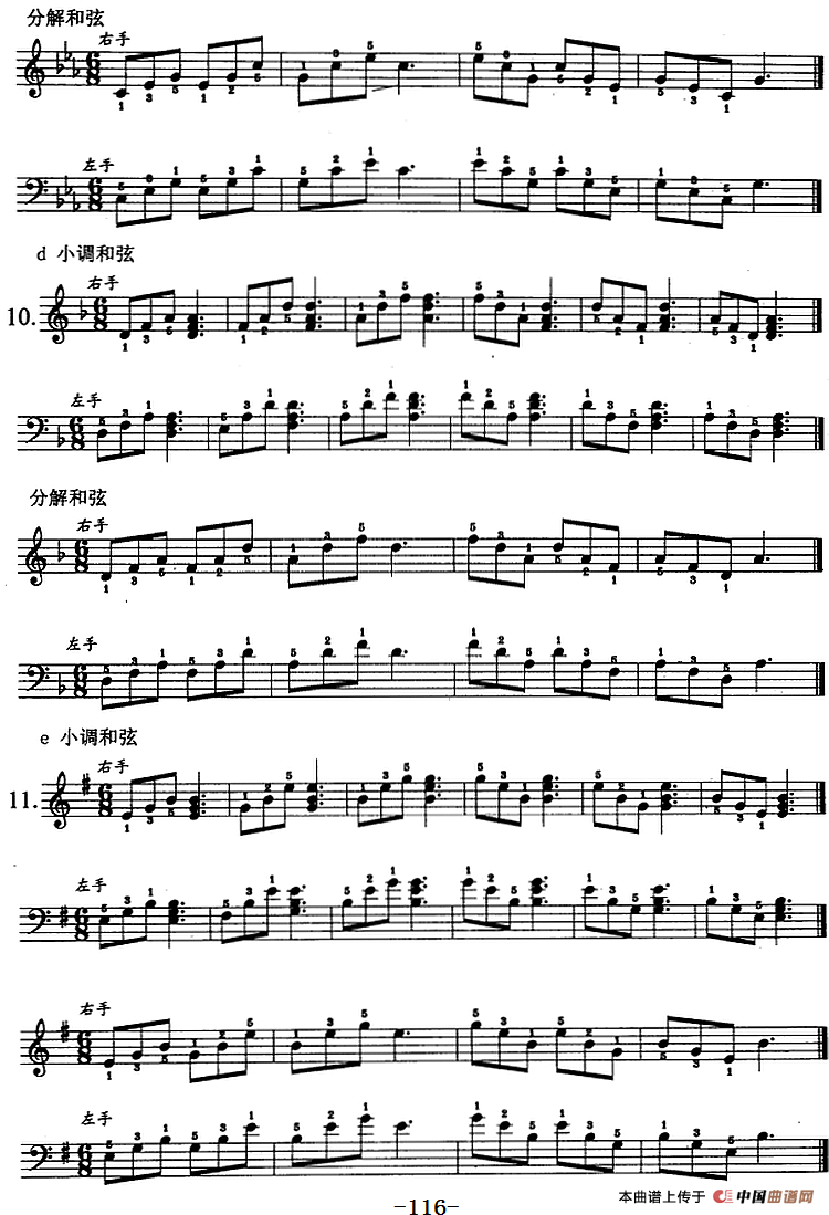 钢琴综合教程:第十六课 七个白键小调音阶 