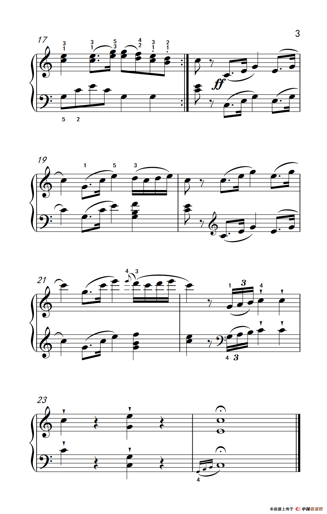 咏叹调钢琴曲三级曲谱图片