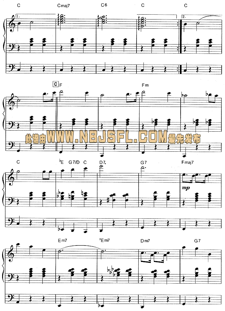 The Last Waltz(最后的华尔兹)电子琴曲谱（图2）