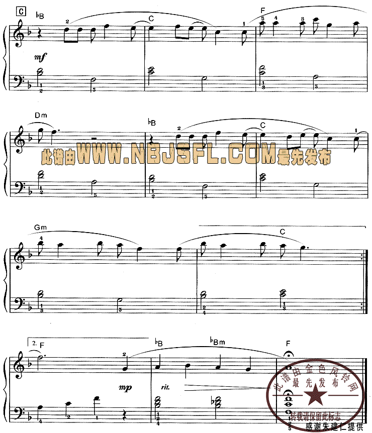 勇气电子琴曲谱（图3）