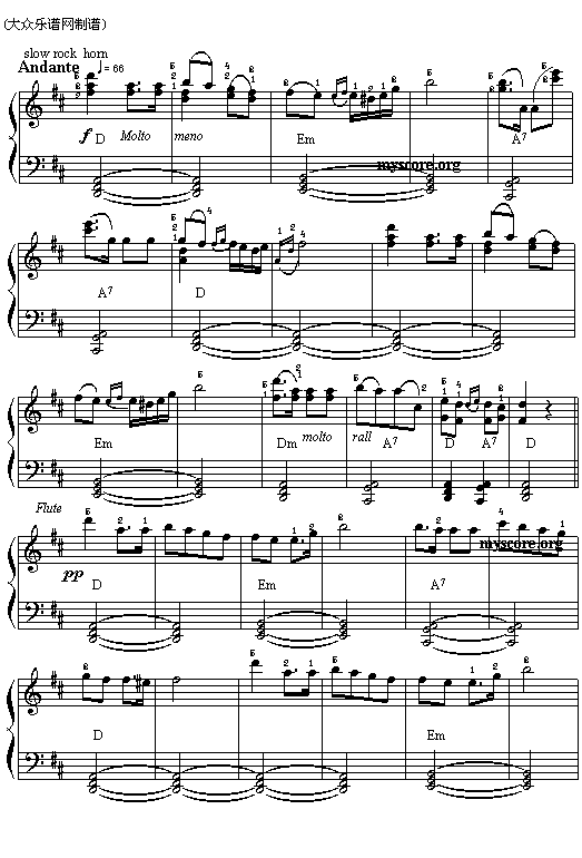 查尔达士舞曲 （上）电子琴曲谱（图4）