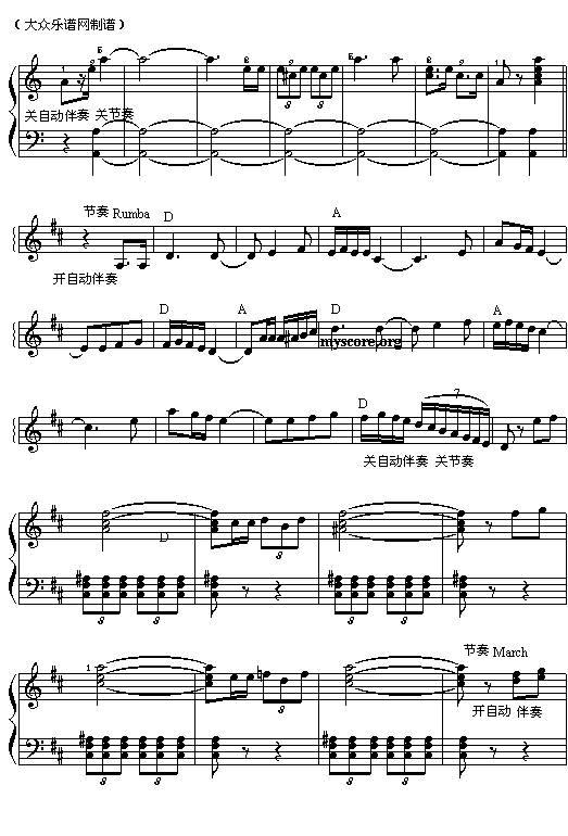 西班牙斗牛舞电子琴曲谱（图3）