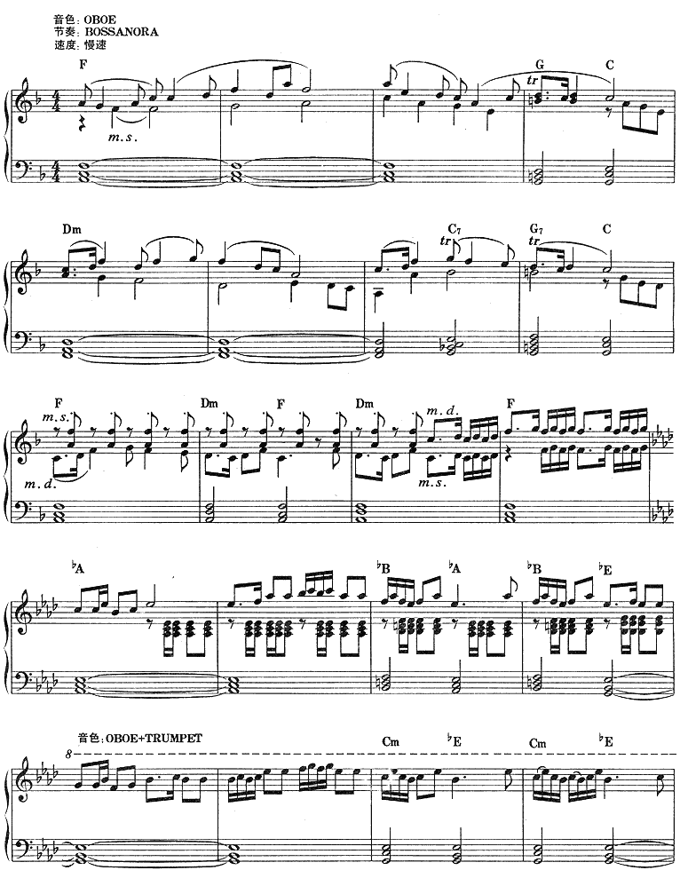 春节序曲电子琴曲谱（图5）
