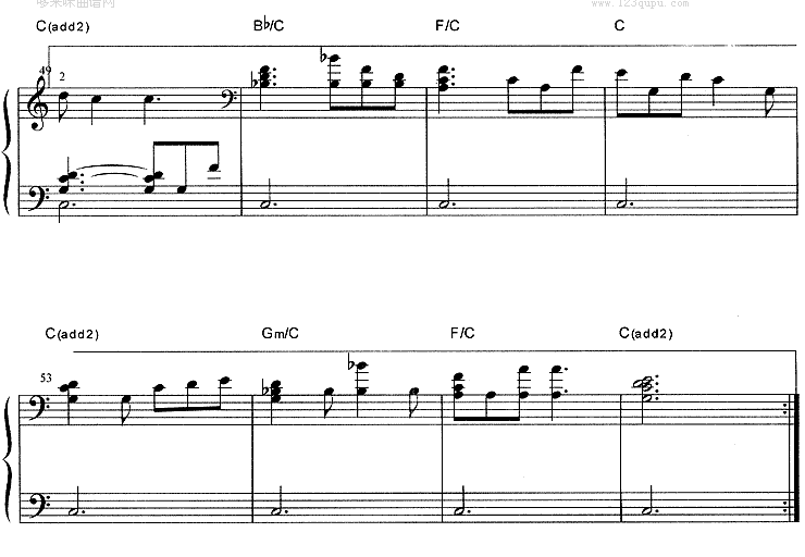 情定大饭店电子琴曲谱（图3）