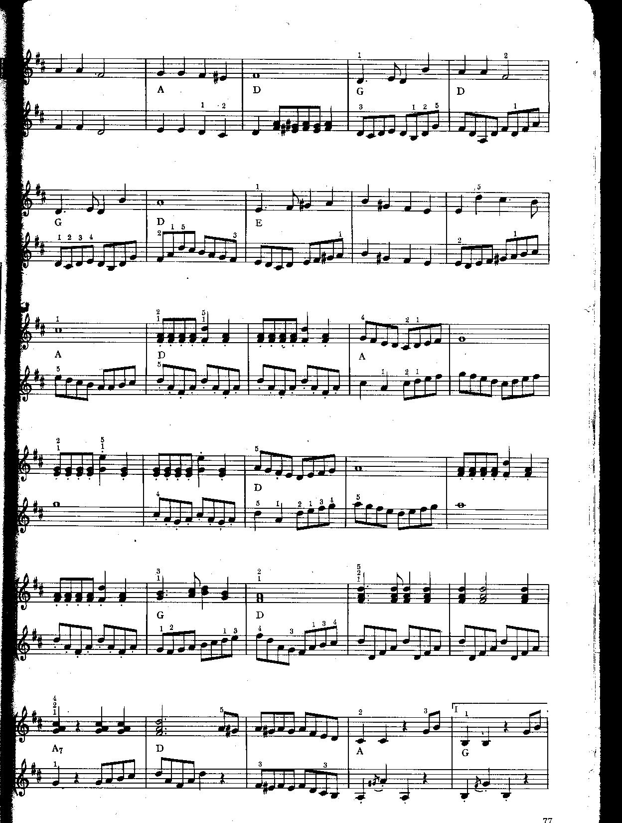 森林水车[二重奏]（中级班电子琴乐谱）电子琴曲谱（图2）