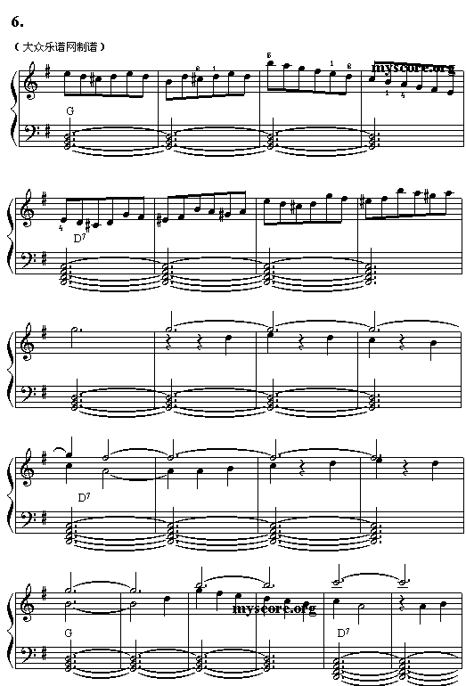 威尼斯狂欢节电子琴曲谱（图6）