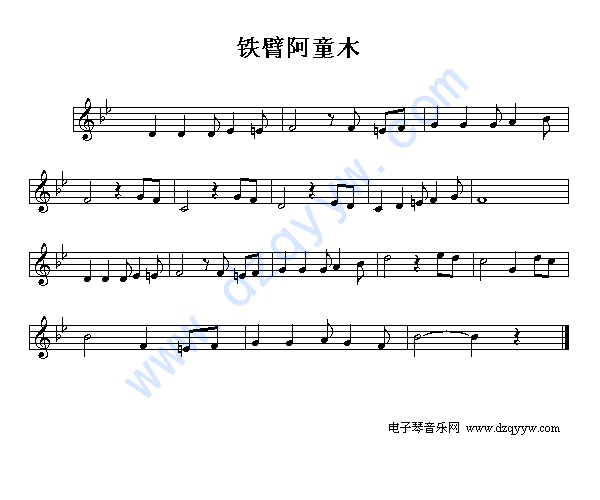 铁臂阿童木电子琴曲谱（图1）
