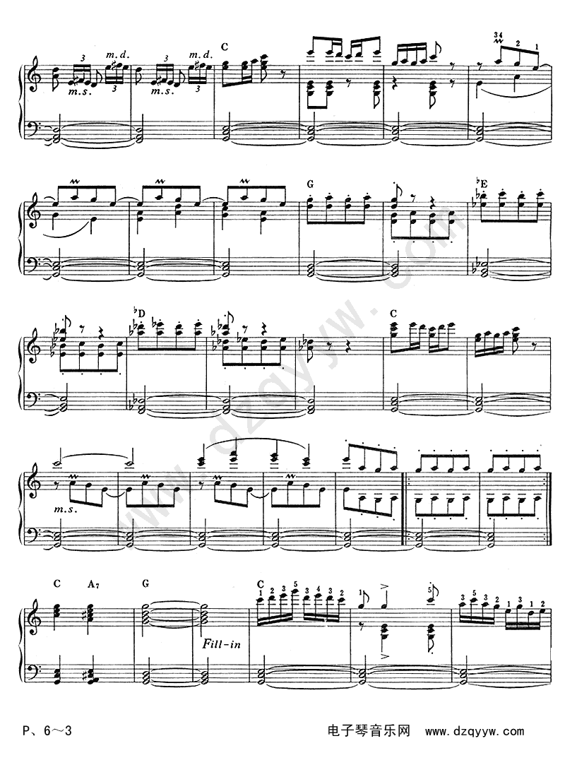 春节序曲电子琴曲谱（图3）