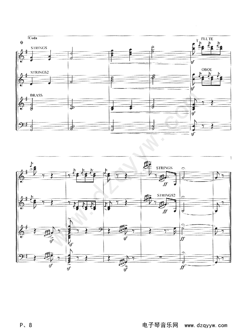 闲聊波尔卡(四重奏）电子琴曲谱（图8）