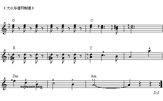 电子琴浅易练习之十三（多瑙河之波）电子琴曲谱（图2）