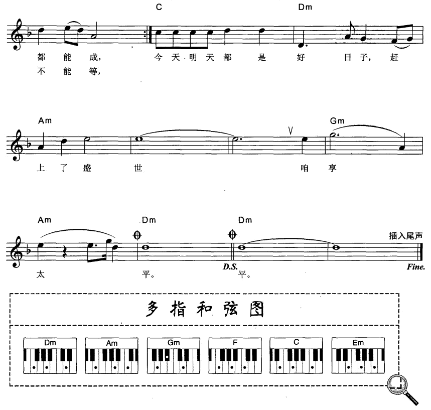 好日子电子琴曲谱（图3）