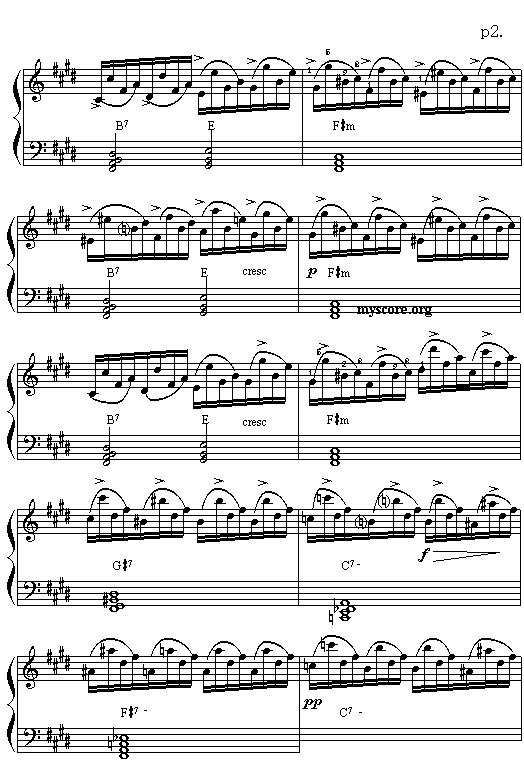 即兴幻想曲电子琴曲谱（图2）