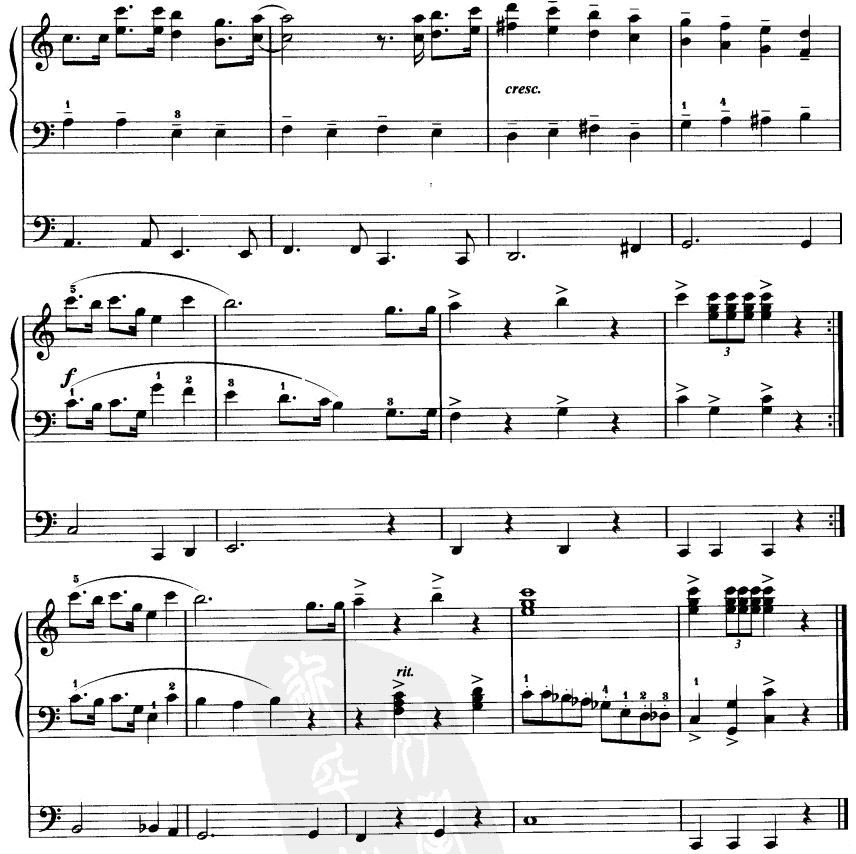 散步电子琴曲谱（图3）