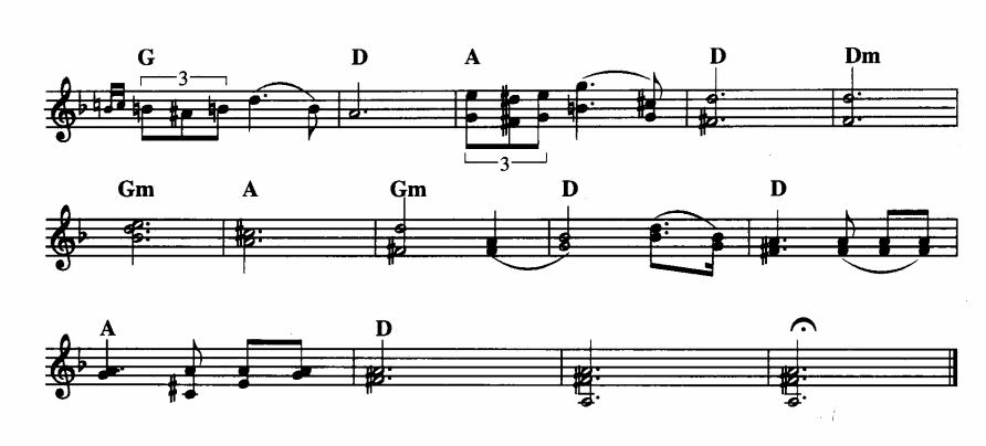 小夜曲（线谱）电子琴曲谱（图2）