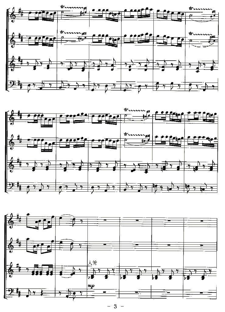 卡门序曲（电子琴重奏）电子琴曲谱（图3）