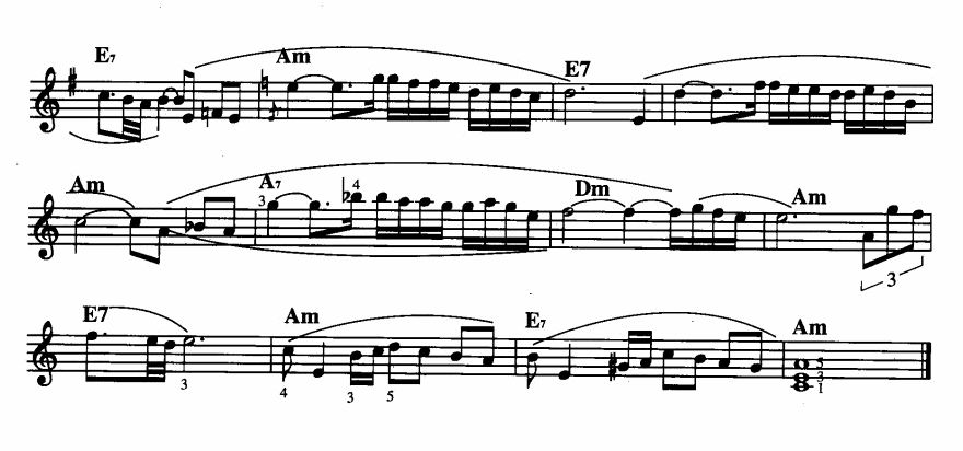秋的私语（线谱）电子琴曲谱（图2）