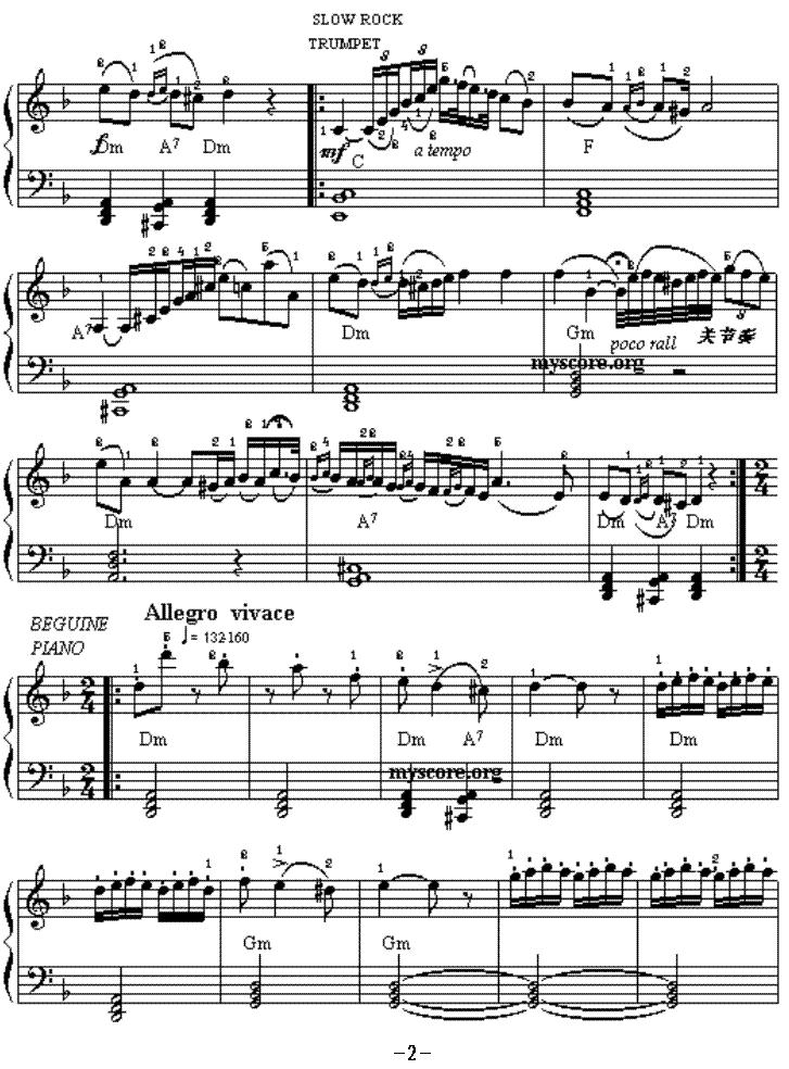 查尔达士舞曲电子琴曲谱（图2）