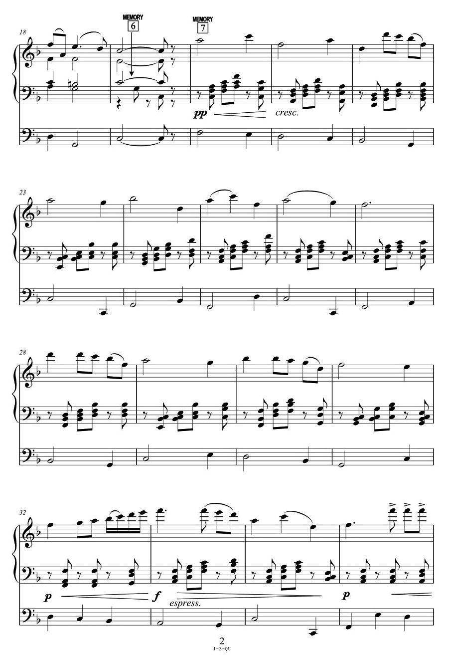 间奏曲（选自《乡村骑士》）电子琴曲谱（图2）
