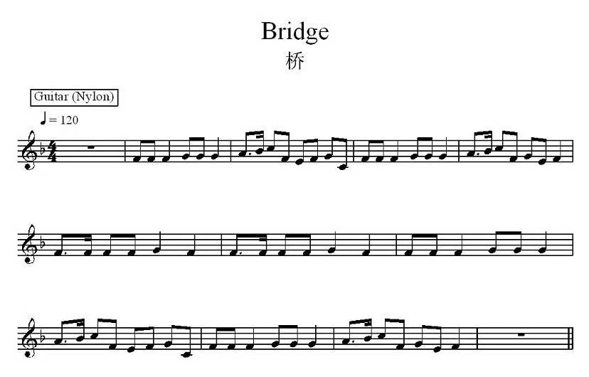 桥电子琴曲谱（图1）