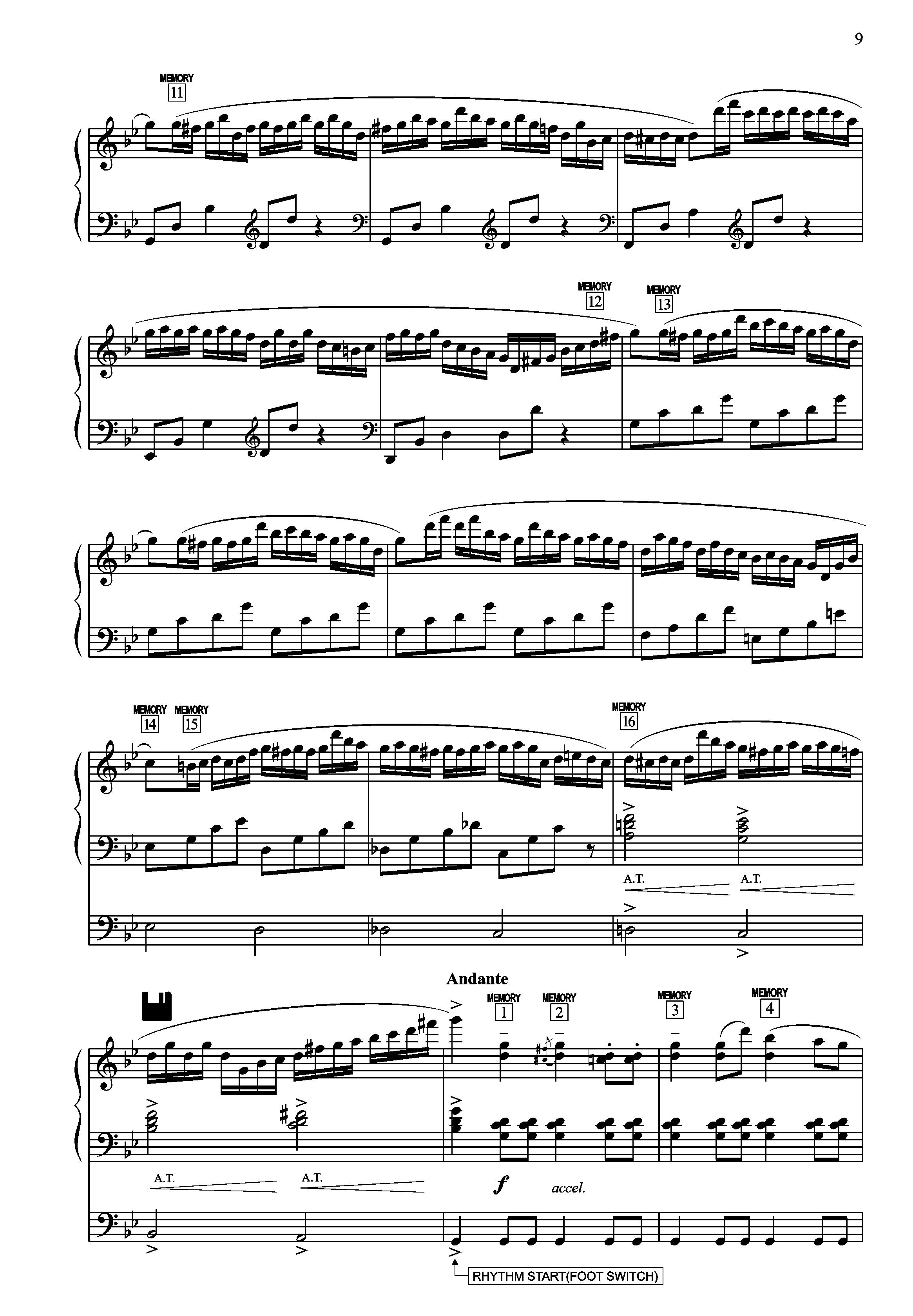 看秧歌（双排键电子琴）电子琴曲谱（图9）
