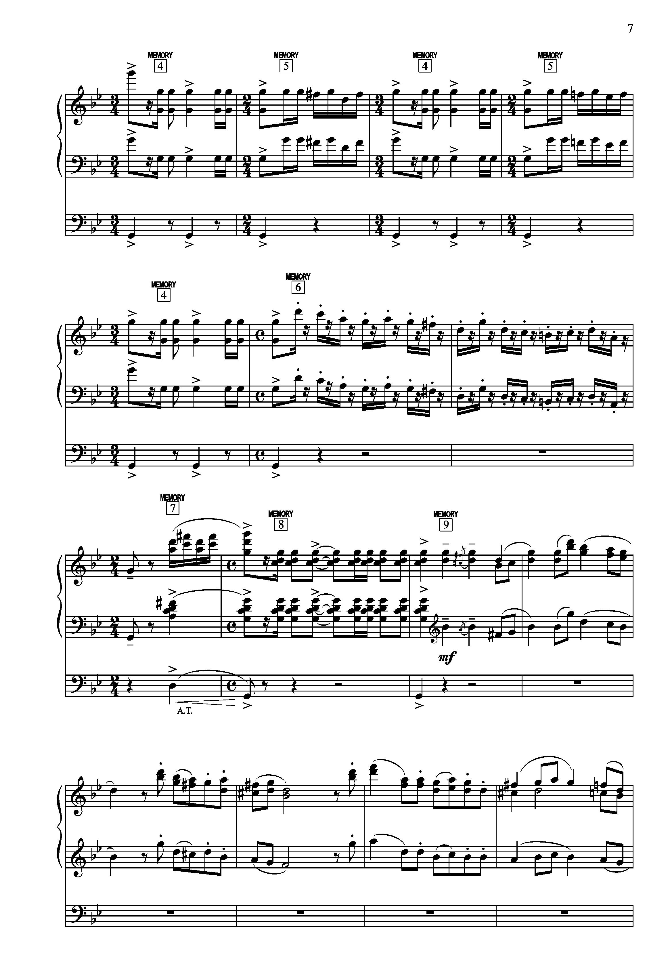 看秧歌（双排键电子琴）电子琴曲谱（图7）