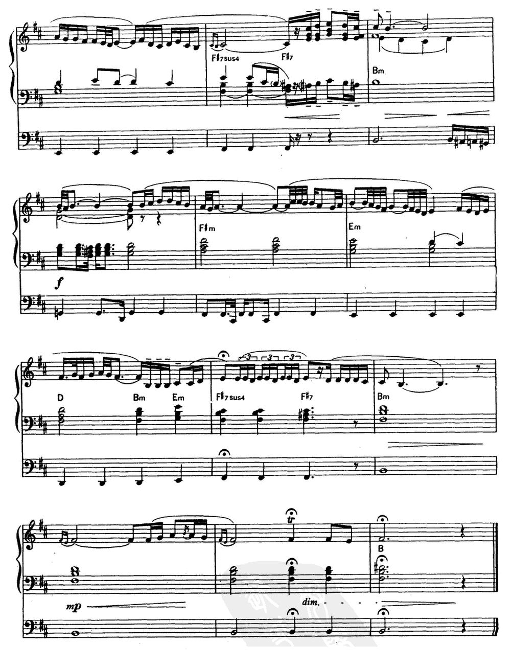 阿兰费斯之恋电子琴曲谱（图2）