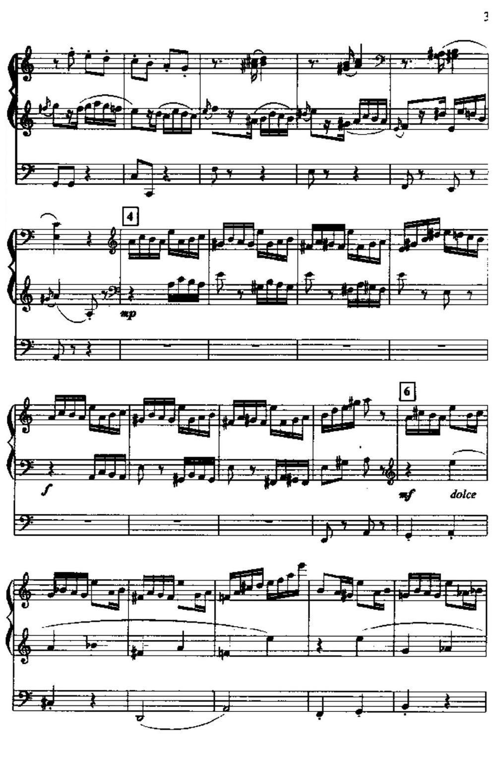帕格尼尼主题狂想曲（双排键电子琴）电子琴曲谱（图3）