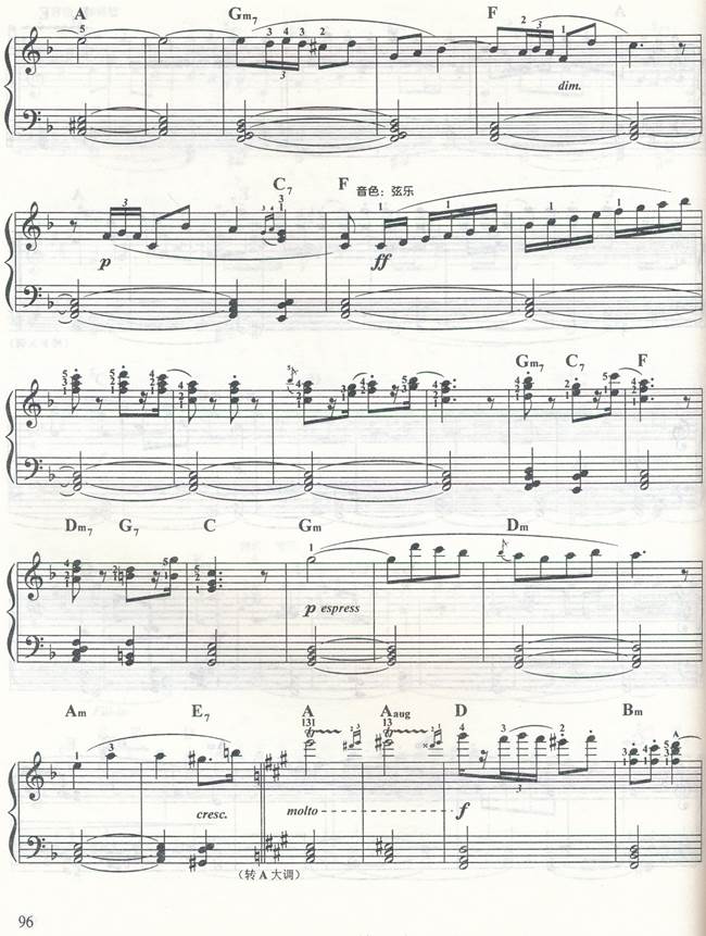 《卡门》序曲电子琴曲谱（图4）