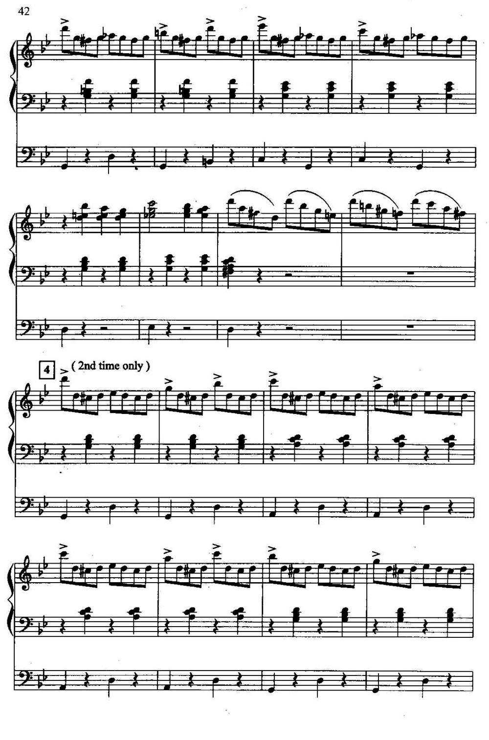 旋转木马（双排键电子琴）电子琴曲谱（图2）