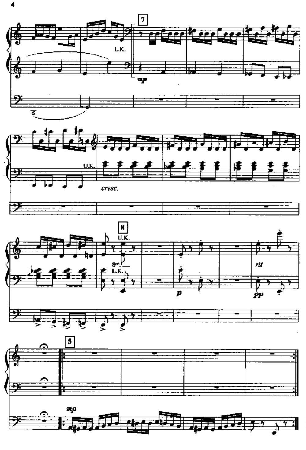 帕格尼尼主题狂想曲（双排键电子琴）电子琴曲谱（图4）