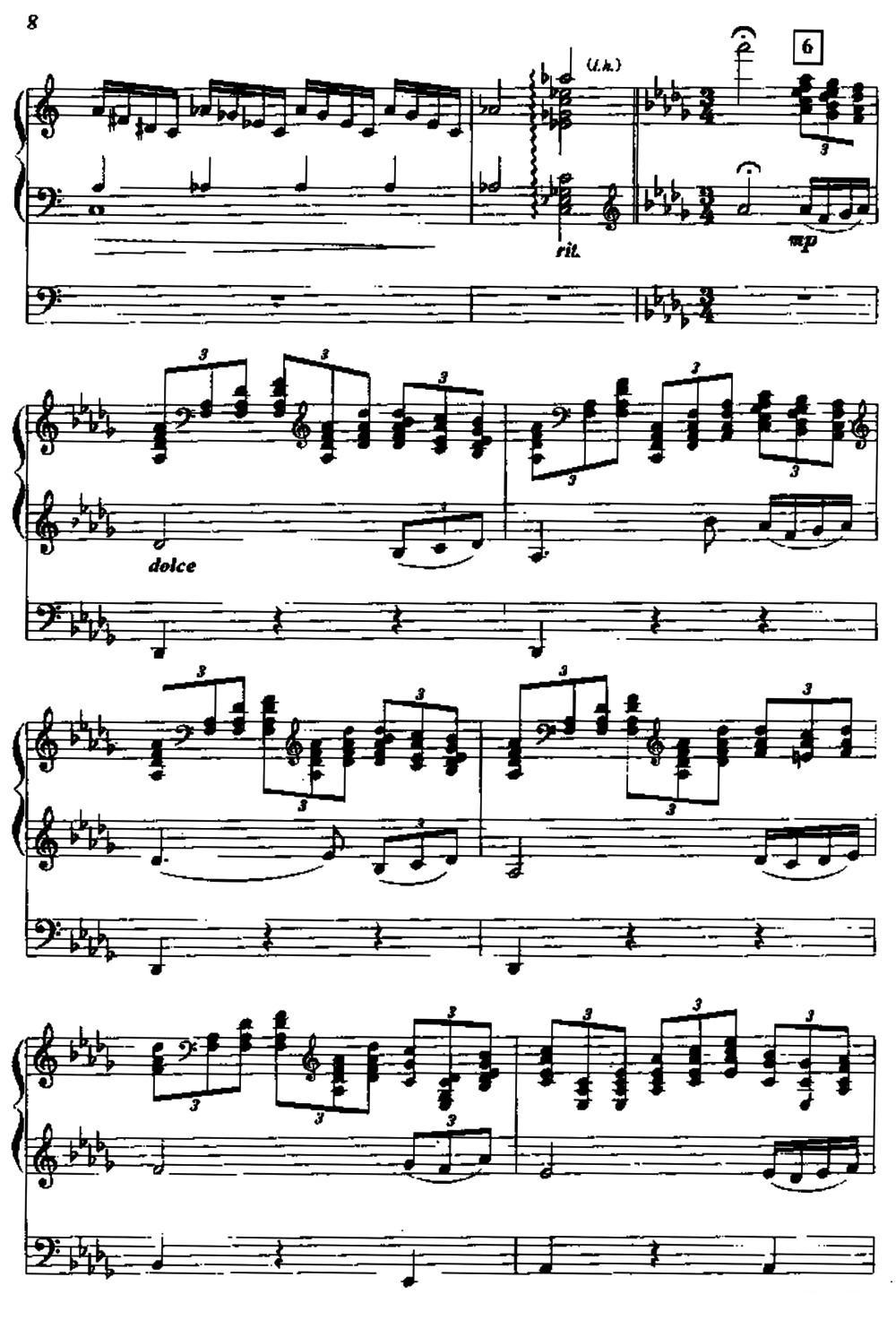 帕格尼尼主题狂想曲（双排键电子琴）电子琴曲谱（图8）