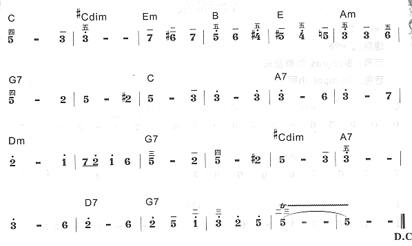 一分钟圆舞曲电子琴曲谱（图2）