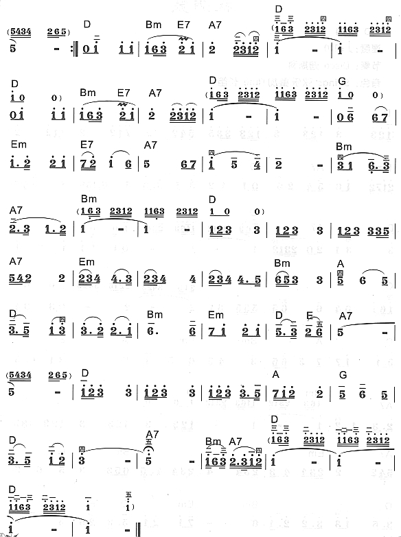 祝酒歌2电子琴曲谱（图1）