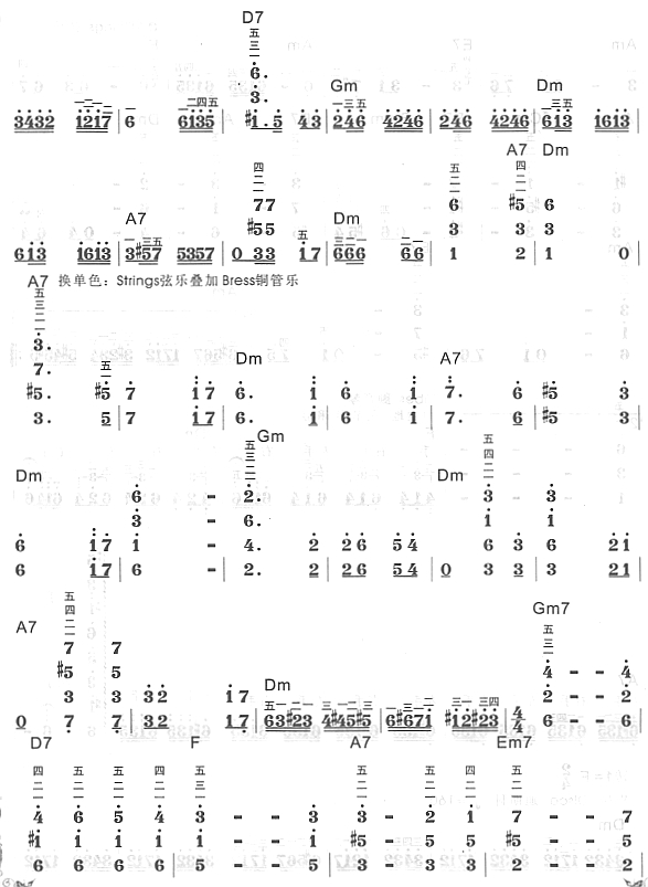 狂欢舞曲5电子琴曲谱（图1）