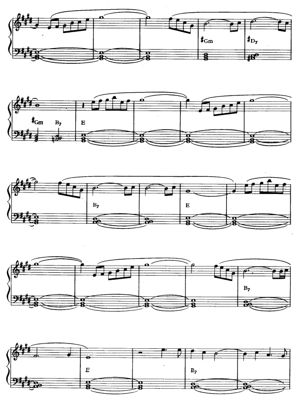 莱哈尔小夜曲2电子琴曲谱（图1）