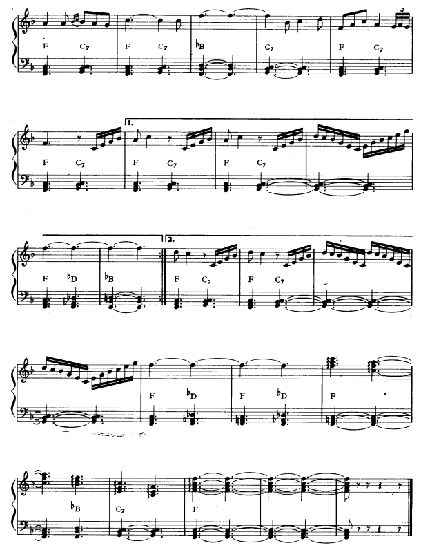 古诺小夜曲2电子琴曲谱（图1）
