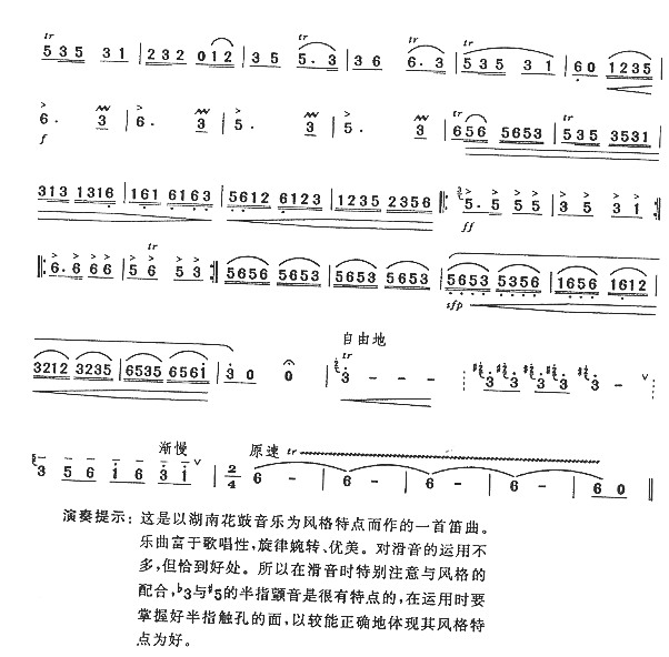 春到湘江(八级)笛子（箫）曲谱（图4）