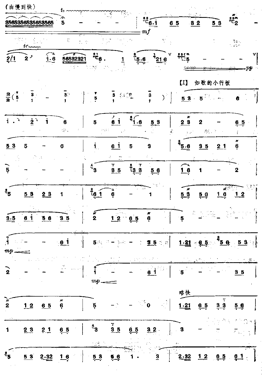 巢湖泛舟笛子（箫）曲谱（图2）