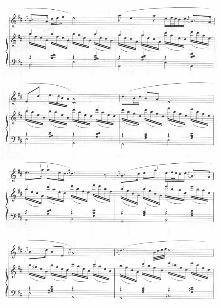 乡歌（十孔笛五线谱）笛子（箫）曲谱（图8）