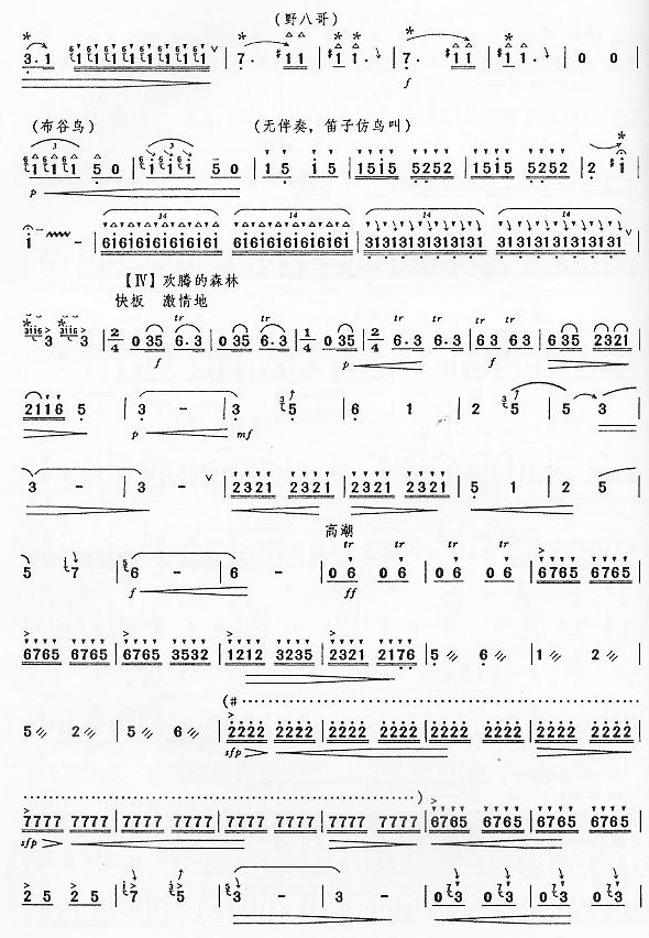百鸟引(七级)笛子（箫）曲谱（图4）