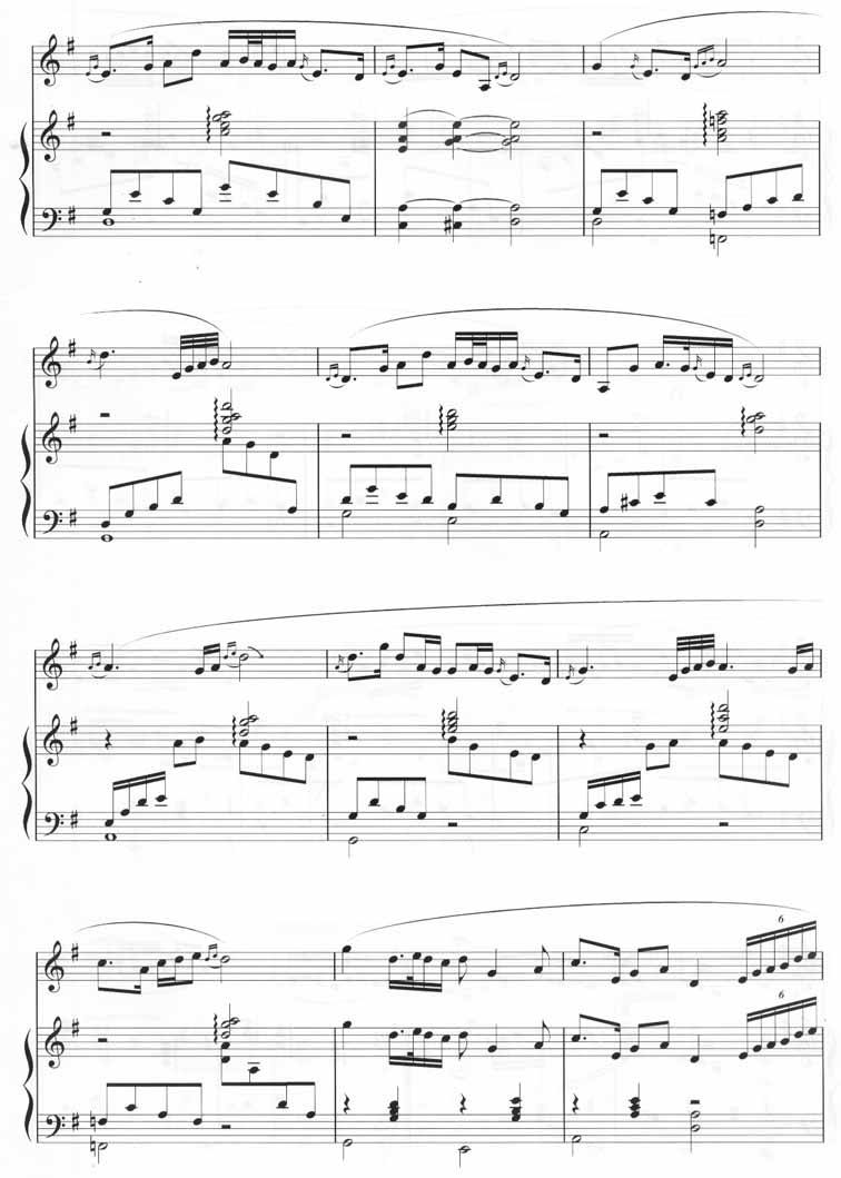 乡歌（十孔笛五线谱）笛子（箫）曲谱（图2）